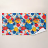 Abstract Kleurrijke Spat-art Badhanddoek (Badhanddoek)