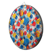 Abstract Kleurrijke Spat-art Dartbord (Voorkant Rechts)