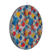 Abstract Kleurrijke Spat-art Dartbord (Voorkant Links)