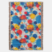 Abstract Kleurrijke Spat-art Deken (Voorkant Verticaal)