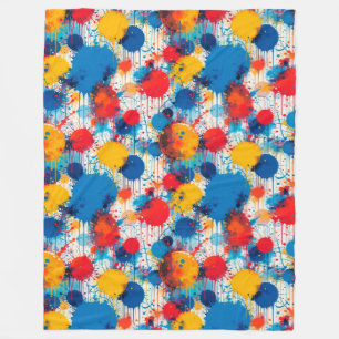 Abstract Kleurrijke Spat-art Fleece Deken
