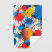 Abstract Kleurrijke Spat-art Golfhanddoek (Insitu)