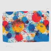 Abstract Kleurrijke Spat-art Golfhanddoek (Horizontaal)