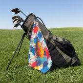 Abstract Kleurrijke Spat-art Golfhanddoek (Groen)