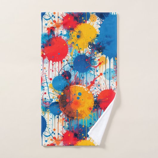 Abstract Kleurrijke Spat-art Handdoek (Handdoek)