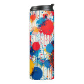 Abstract Kleurrijke Spat-art Thermosbeker (Gedraaid links)