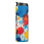 Abstract Kleurrijke Spat-art Thermosbeker (Geroteerd rechts)