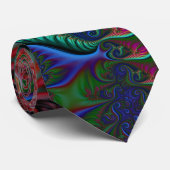 Abstract kleurrijke spiraalpatroon stropdas (Opgerold)
