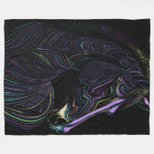 Abstract Kleurrijke Tekening van Een Paard Fleece Deken (Voorkant (Horizontaal))
