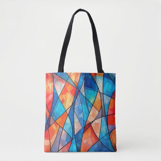 Abstract Kleurrijke Tote Bag (Voorkant)