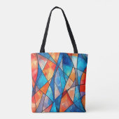 Abstract Kleurrijke Tote Bag (Achterkant)