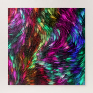 Abstract Kleurrijke Vacht Achtergrond-24605 Legpuzzel