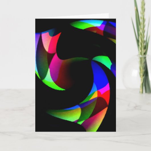 Abstract Kleurrijke Verjaardag Kaart (Voorkant)