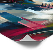 Abstract kleurrijke vrouwengezicht wanddecoratiepo poster (Hoek)