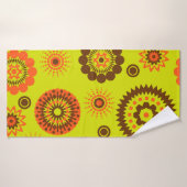 abstract kleurrijke waterverf achtergrond badhanddoek (Badhanddoek)