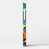 Abstract Kleurrijke Zon Golven Lijn Kunst Illustra Case-Mate iPhone Case (Achterkant / Links)