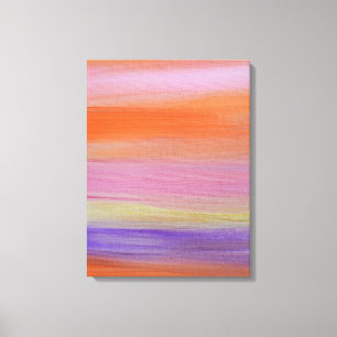 Abstract Kleurveld Zonsondergang Horizon Canvas Afdruk