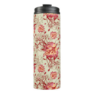 Abstract kleurvol patroon met achtergrondabstract thermosbeker