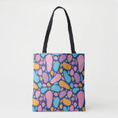 Abstract kleurvormpatroon tote bag (Voorkant)