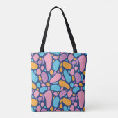 Abstract kleurvormpatroon tote bag (Achterkant)
