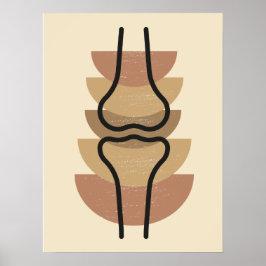 Abstract kniegewricht poster medische kunst