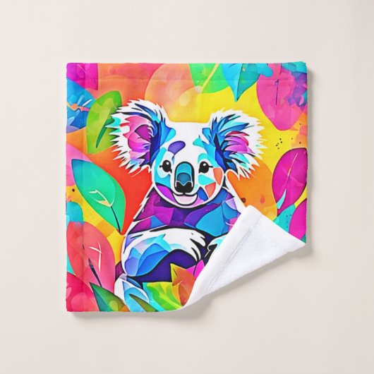 Abstract Koala-ontwerp Bad Handdoek (Wasdoekje)