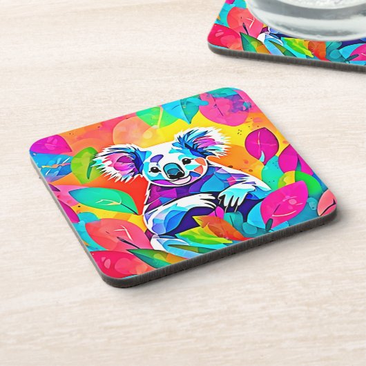 Abstract Koala-ontwerp Bier Onderzetter (Linkerzijde)