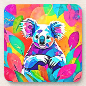 Abstract Koala-ontwerp Bier Onderzetter (Voorkant)