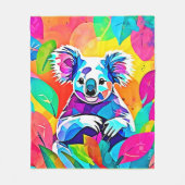 Abstract Koala-ontwerp Fleece Deken (Voorkant)