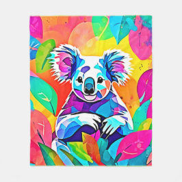 Abstract Koala-ontwerp Fleece Deken