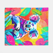 Abstract Koala-ontwerp Fleece Deken (Voorkant (Horizontaal))