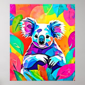 Abstract Koala-ontwerp Poster (Voorkant)