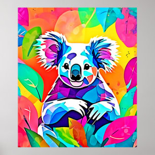 Abstract Koala-ontwerp Poster