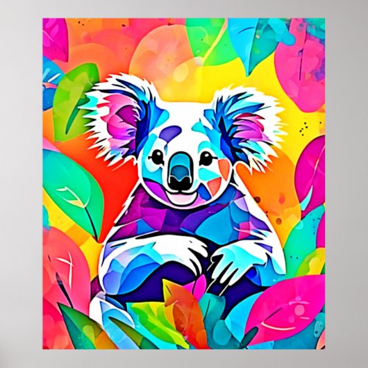 Abstract Koala-ontwerp Poster (Voorkant)