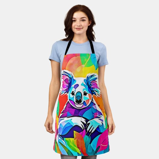 Abstract Koala-ontwerp Schort (Gedragen)