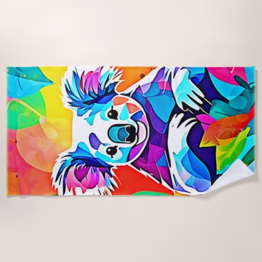 Abstract Koala-ontwerp Strandlaken (Voorkant)