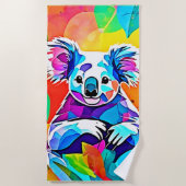 Abstract Koala-ontwerp Strandlaken (Voorkant)