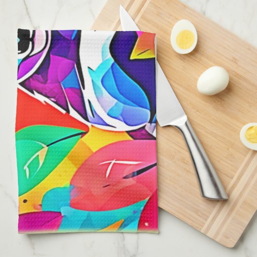 Abstract Koala-ontwerp Theedoek (Quarter Fold)