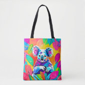 Abstract Koala-ontwerp Tote Bag (Voorkant)