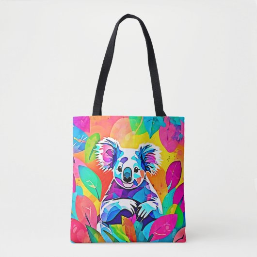 Abstract Koala-ontwerp Tote Bag (Voorkant)
