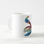 Abstract kobrasilhouet koffiemok (Voorkant links)