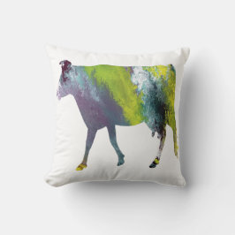 Abstract koeiensilhouet kussen