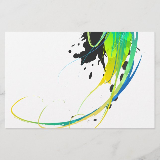 Abstract koel water Verf Spletters (Voorkant)