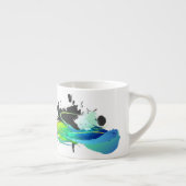 Abstract koel water Verf Spletters Espresso Kop (Rechts)