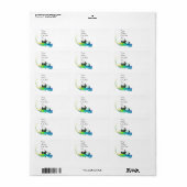 Abstract koel water Verf Spletters Etiket (Full Sheet)