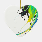 Abstract koel water Verf Spletters Keramisch Ornament (Achterkant)