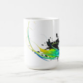 Abstract koel water Verf Spletters Koffiemok (Center)