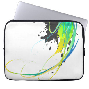 Abstract koel water Verf Spletters Laptop Sleeve
