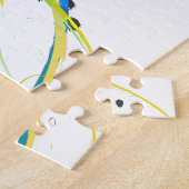 Abstract koel water Verf Spletters Legpuzzel (Zijkant)