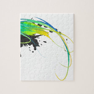Abstract koel water Verf Spletters Legpuzzel